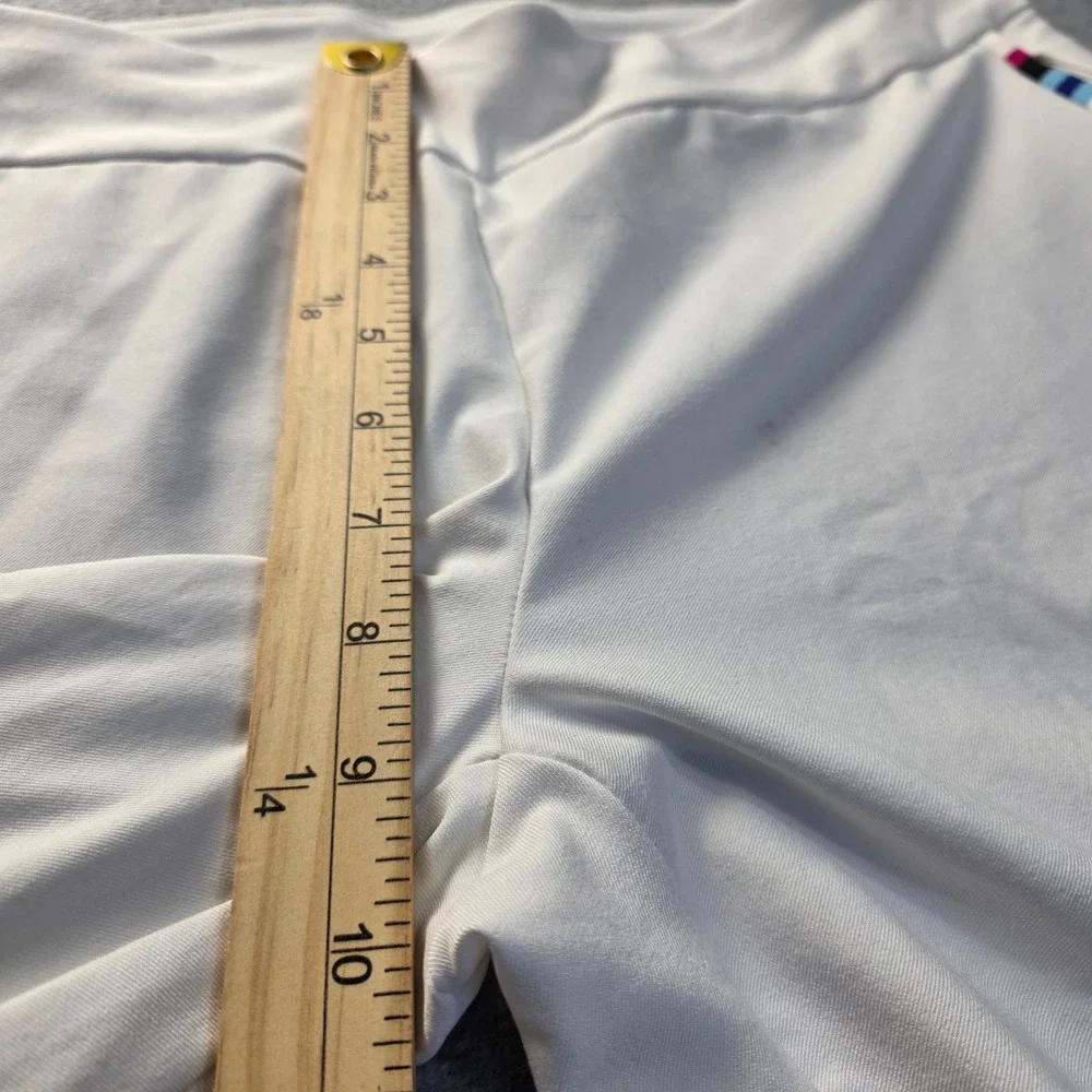 Athletic Capri Pants Womens White Cropped Stretch Activewear‎ Size 31